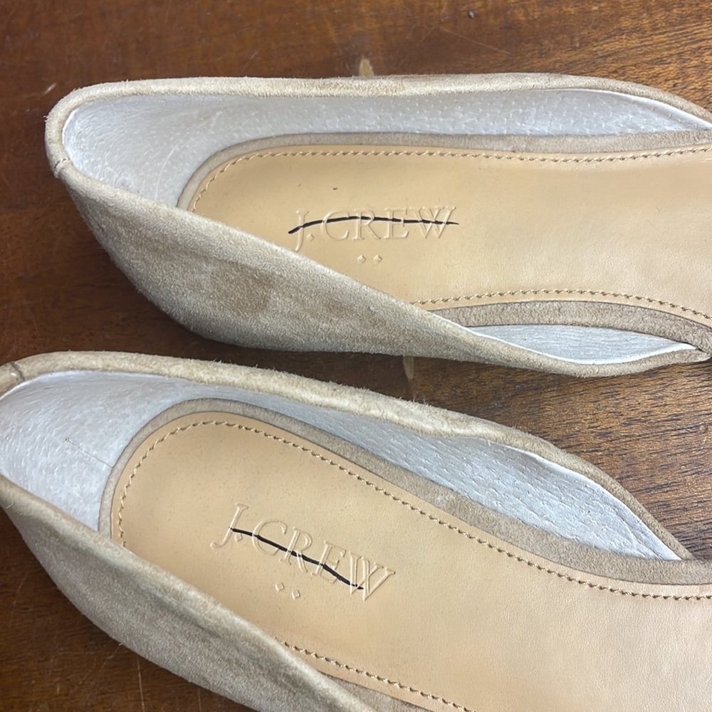 JCrew Factory Womens Zoe suede d'Orsay flats Item F5310 Used - Picture 8 of 8